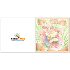 TreeBee-Gran (Queen) Bee-note-let blank no message eco-friendly biodegradable greeting cards