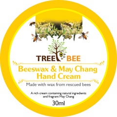 TreeBee 100% Natural May Chang Beeswax Hand Cream - 30ml