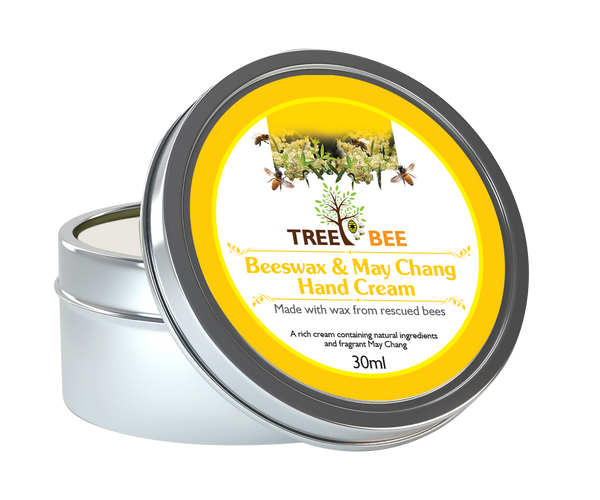 TreeBee 30ml-Eco-Friendly May Chang Beeswax Hand Cream - Hand Care for Sensitive Skin