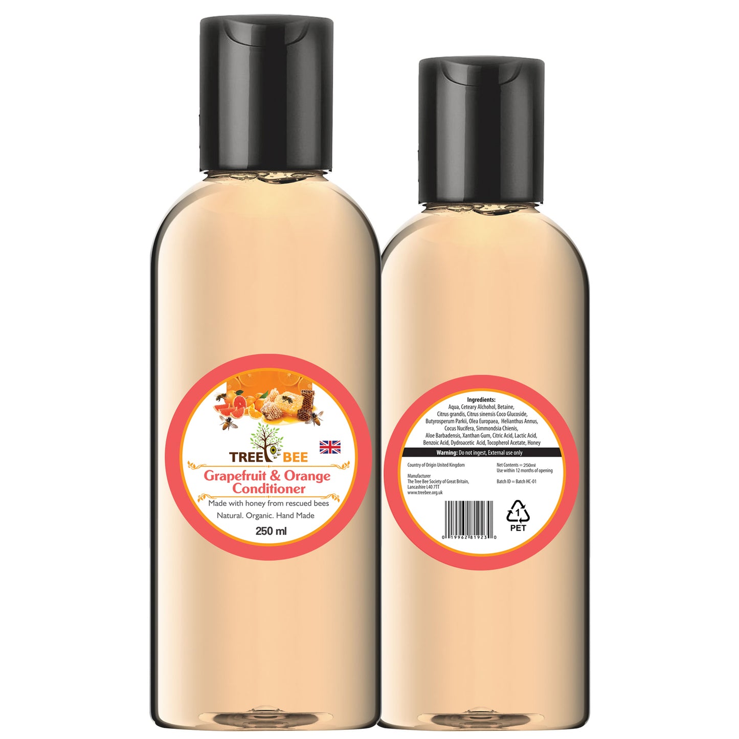 TreeBee 250ml Natural Honey Shampoo and Conditioner Set